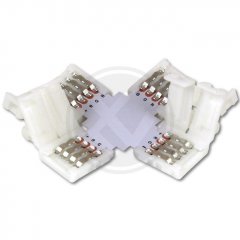 Złączka do taśmy LED kątowa 10mm typu X RGB 1184 VIP Electro