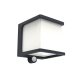 Lampa solarna zewnętrzna ścienna LED 8W z czujnikiem ruchu DOBLO 6940101125 Lutec