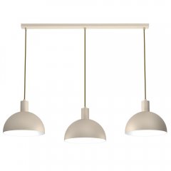 Beżowa metalowa lampa wisząca 3-punktowa nad stół HANDA 4309 Luminex