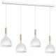 Biała lampa wisząca na listwie 4-punktowa NOAK WOOD 3710 Luminex