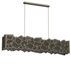 Długa lampa wisząca z siatki metalowej CAMO 583 Luminex