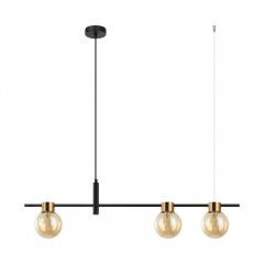 Lampa wisząca BLETTER PND-5225-3-BK-AMB Italux