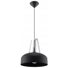 Lampa wisząca CASCO Czarna / Białe Drewno SL.0389 Sollux