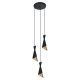 Lampa wisząca Czarna/Złota MALIA PND-85949-3 BK+GD Italux