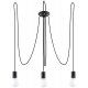 Lampa wisząca EDISON 3 Czarny SL.0370 Sollux