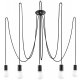 Lampa wisząca EDISON 5 Czarny SL.0371 Sollux