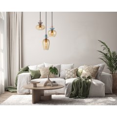 Lampa wisząca FANDA PND-31882-3A-GD-AMB Italux