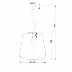 Lampa wisząca GLORIO 25402 / 45 / 65 Lucide