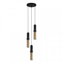 Lampa wisząca ISIDORA PND-14290-3-BK-BRO Italux