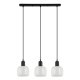 Lampa wisząca LAMEZIA PND-67594-3-BK+CL Italux