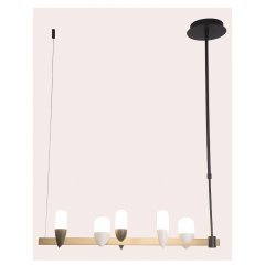 Lampa wisząca LED 5x27W SAKAI 5 50233078 Ledea