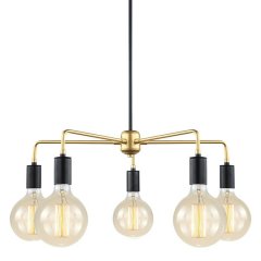 Lampa wisząca Malene MDM3386 / 5 BK + GD Italux