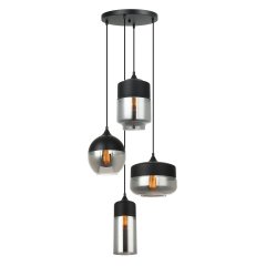 Lampa wisząca Molina MDM-4364 / 4 BK + SG Italux