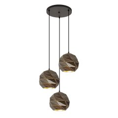 Lampa wisząca PALERMO PND-2424-3S-GR + GD Italux