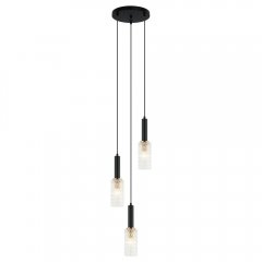 Lampa wisząca PEROLA PND-43363-3 BK + BR Italux