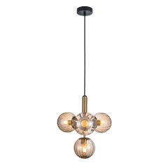 Lampa wisząca RAVENA PND-2324-4B BRO + AMB Italux