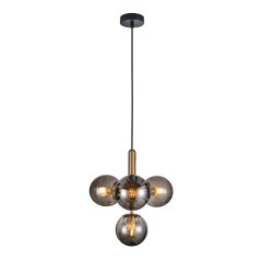 Lampa wisząca RAVENA PND-2324-4B BRO + SG Italux