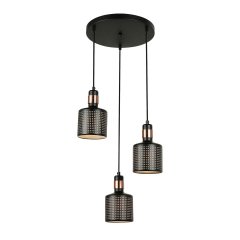 Lampa wisząca Restenza PND-2439-3-BK Italux