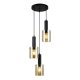 Lampa wisząca Sardo PND-5581-3A-BK+AMB Italux