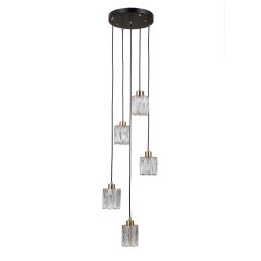 Lampa wisząca TORNO PND-40813-5R-BK-HBR Italux