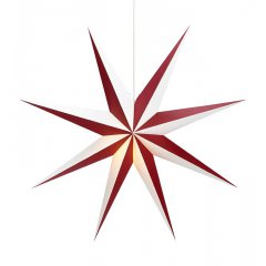 Ozdoba wisząca świetlna Gwiazda 75cm czerwony / biały ALVA 704523 Markslojd