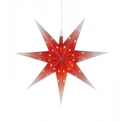 Ozdoba wisząca świetlna LED 1,5W Gwiazda czerwona 2D 45cm NICOLAS 704952 Markslojd