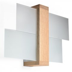 Lampa ścienna FENIKS 1 Naturalne Drewno SL.0077 Sollux