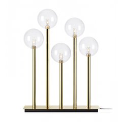 Świecznik stołowy mosiężny / przezroczysty LEVELS 705270 Markslojd