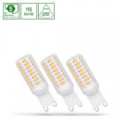 Zestaw x3 żarówek ściemnialnych LED G9 4W Premium NW WOJ + 14485_4W Spectrum