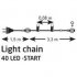 Zewnętrzne światełka choinkowe łańcuch LED 6W 40p WW PRICELINE 702584 Markslojd