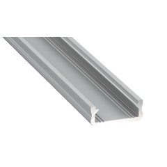 Profil aluminiowy srebrny typ "D" 2m + klosz mleczny EKPR0088 Eko-light