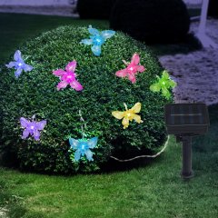 Lampki solarne LED 10x0,06W Motylki SOLAR 33706-10 Globo