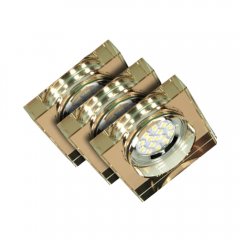 Zestaw trzech opraw wpuszczanych oczek SS-16 CH / BR 99-48967 Candellux