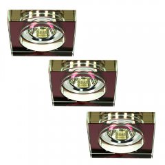 Zestaw trzech opraw wpuszczanych oczek SS-16 CH / PU 99-48974 Candellux