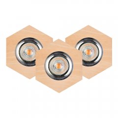 Oprawa wpuszczana oczko x3 VITAR WOOD 2518360 Spot-Light