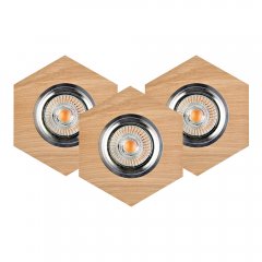Oprawa wpuszczana oczko x3 VITAR WOOD 2518374 Spot-Light