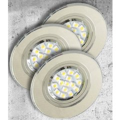 Zestaw trzech opraw wpuszczanych oczek SS-15 CH / WH 99-48349 Candellux