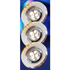 Zestaw trzech opraw wpuszczanych oczek z paskiem LED SS-23 CH / TR + AM 99-54791 Candellux