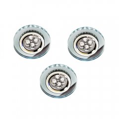 Zestaw trzech opraw wpuszczanych oczek z paskiem LED SS-23 CH / TR + WH 99-54777 Candellux