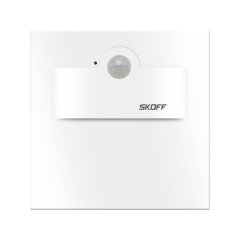 Oprawa schodowa LED z czujnikiem BIAŁY 1W CW 6500K TANGO Short PIR SKOFF