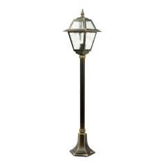 Lampa zewnętrzna stojąca patyna mosiądz Witraż K 5002 / 2 N P Suma