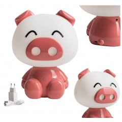 Lampa stołowa dziecięca LED 3W ŚWINKA KDR-603B-PK Zuma Line