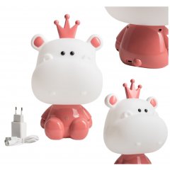 Lampa stołowa dziecięca LED 3W HIPOPOTAM KDR-613B-PK Zuma Line
