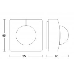 Czujnik ruchu natynkowy IS3360 COM1 kwadrat ST010478 Steinel