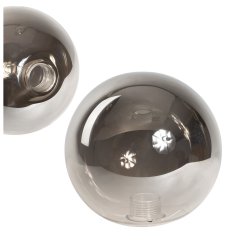 Dymiony / grafitowy szklany klosz 7510 nakręcany na oprawkę G9 średnica 12 cm