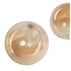 Bursztynowy szklany klosz 7511 nakręcany na oprawkę G9 średnica 12 cm