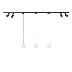 Zestaw jednofazowy z reflektorkami i lampa wiszącymi TRACER SET MARTIN BLACK 155 10615 TK Lighting