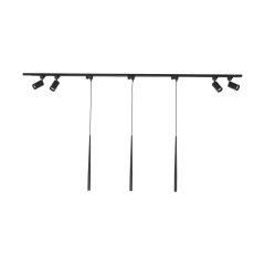 Zestaw jednofazowy z reflektorkami i lampa wiszącymi TRACER SET PIANO BLACK 156 10616 TK Lighting