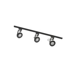 Potrójny zestaw szynoprzewód czarny na żarówki AR111 1-fazowy 3560 Zuma Line