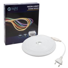 Neon flex LED ciepły biały 5m 230V EKF1275 Eko-light